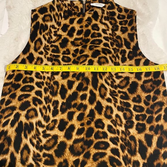 Mandee -Blouse Leopard Print Sleeveless  Size L/G - Picture 7 of 12